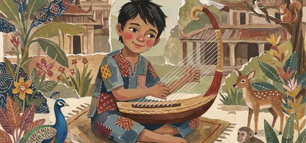Illustration for The Harpist and the Princess