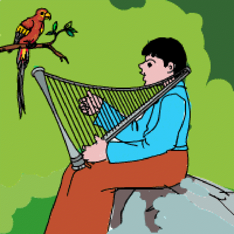 The Harpist and the Princess [Illustrations by Anup Singh]