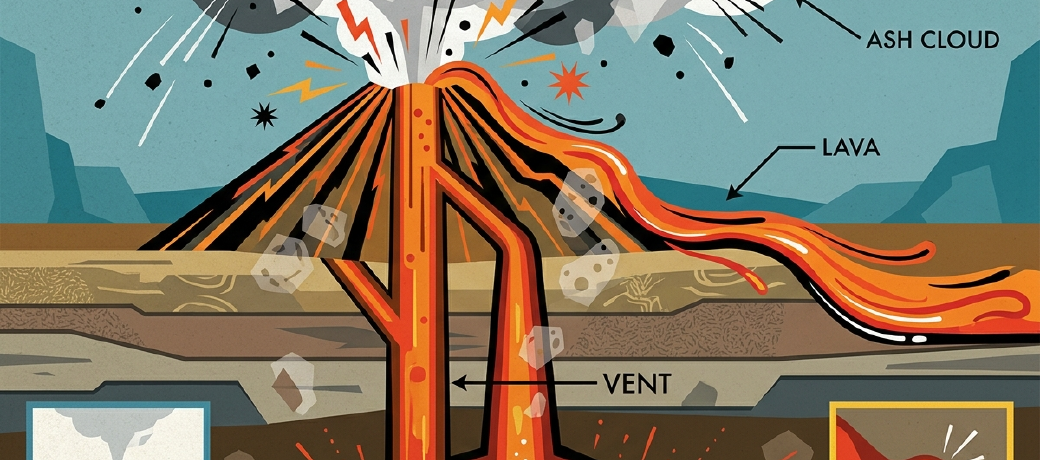 Illustration for The Hot and Sizzling Volcano