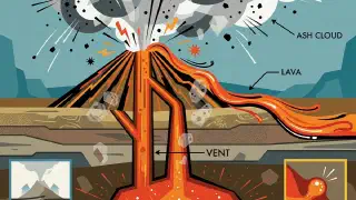 Illustration for The Hot and Sizzling Volcano