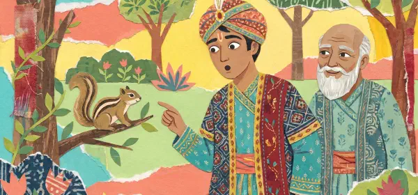 Illustration for The King and the Squirrel