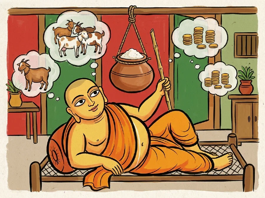 The lazy monk — a tale from the Panchatantra