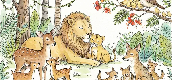 Illustration for The Lion Cub