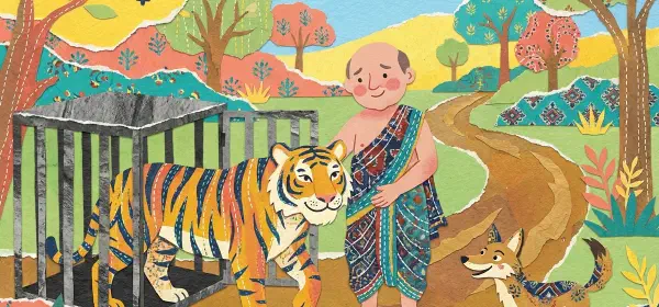 Illustration for The Priest, the Tiger and the Jackal
