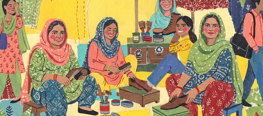 Illustration for The Shoe-shine Women