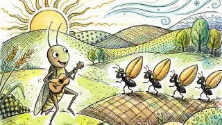 Illustration for The Silly Cricket