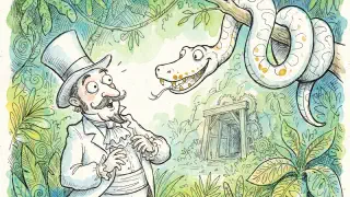 Illustration for The Snake with the Golden Teeth