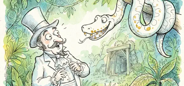 Illustration for The Snake with the Golden Teeth