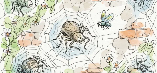 Illustration for The Spider on the Wall