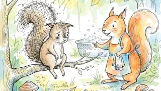 Illustration for The Squeaky Squirrel