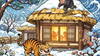 Illustration for The Tiger and the Dried Persimmons