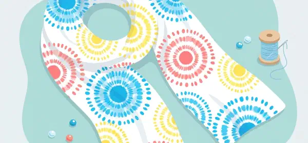 Illustration for Tie and Dye Scarf