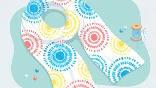 Illustration for Tie and Dye Scarf