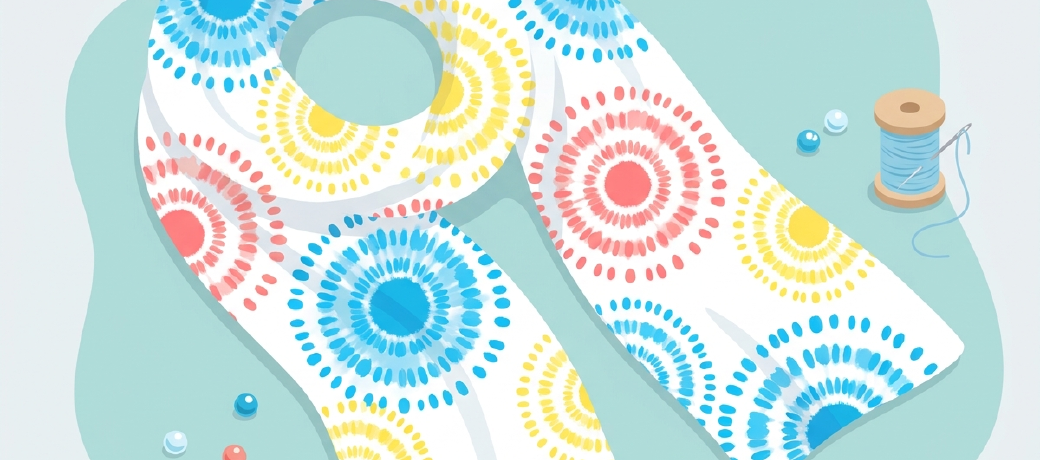 Illustration for Tie and Dye Scarf