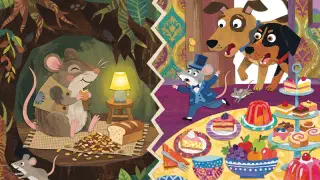 Illustration for Town Mouse and Country Mouse