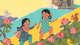 Illustration for Two Girls and a Lotus