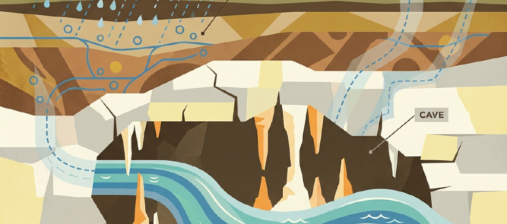 Illustration for Why do some Rivers Flow Underground