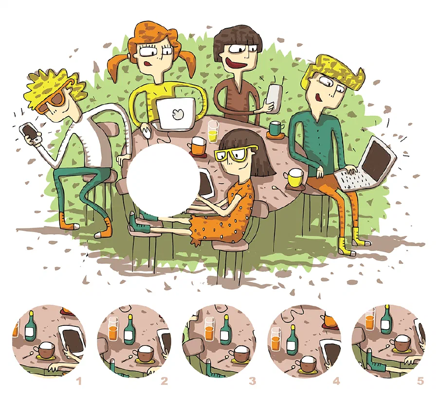 Illustration for The Cafe – A Visual Matching Puzzle
