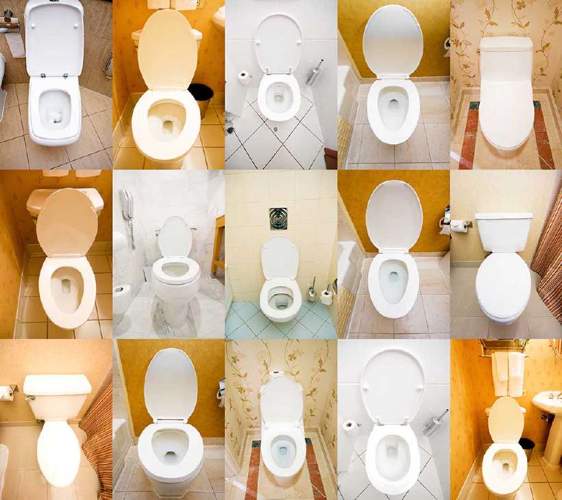 A collection of flush toilets or water closet as they are called in some parts of the world.