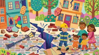 Illustration for What Happens After an Earthquake?