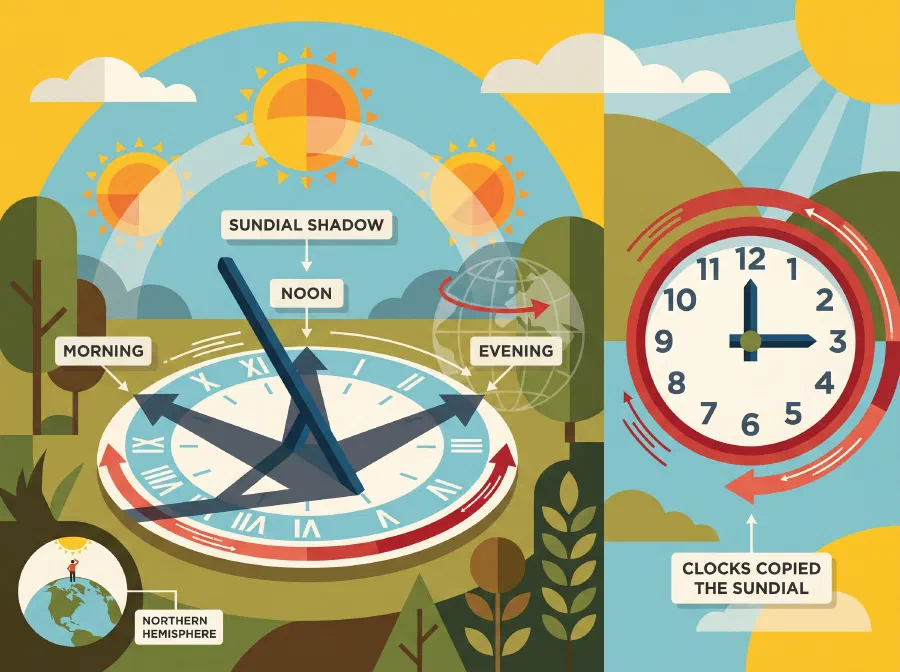 Why do Clocks Run Clockwise?