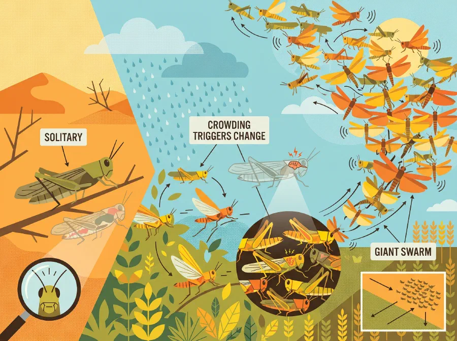 Why do Locusts Swarm?