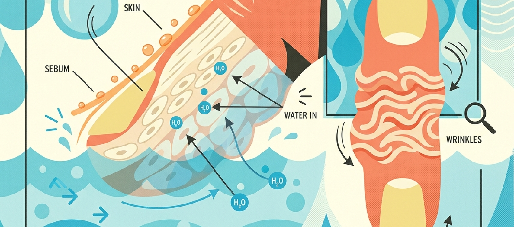 Illustration for Why Do We Have Wrinkly Fingers After Swimming?