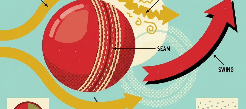 Illustration for Why does a Cricket Ball Swing?