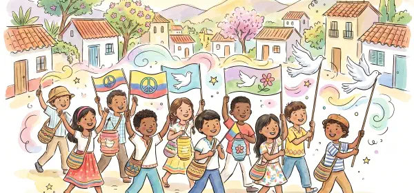 Illustration for Young Peacemakers of Colombia