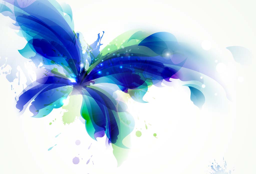 blue abstract butterfly