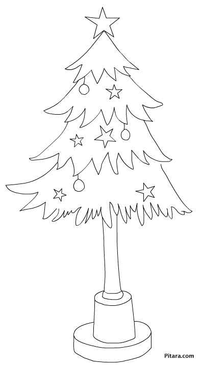 Christmas tree – Coloring page Christmas tree – Coloring page