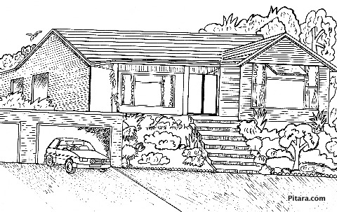 Buildings Coloring Pages | Pitara Kids Network