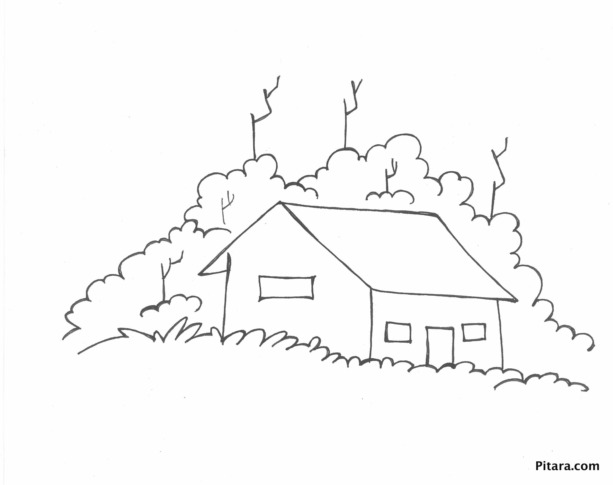 house coloring page