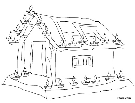 Diwali Coloring Pages for kids | Pitara Kids Network